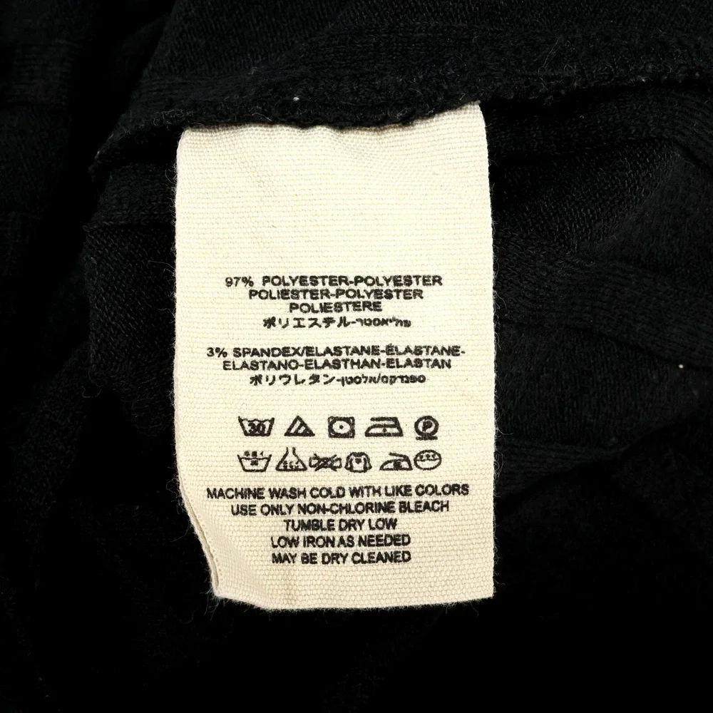 Free People Sweater Womens Medium Black Ribbed Knit Buttons Square Neck Y2K - Picture 15 of 15